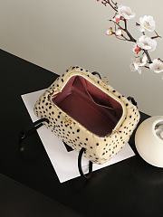 Chanel Pony Hair Cheetah Print Pretty CC Clutch With Strap Light Beige Black - 2
