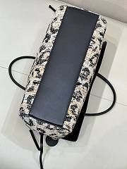 Chanel Small Shopping Bag Black & Cream Tweed - 6