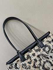 Chanel Small Shopping Bag Black & Cream Tweed - 2