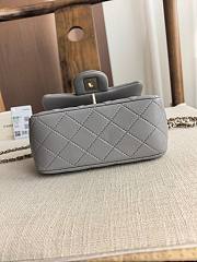 Chanel Grey Quilted Lambskin Nano Rectangular Flap Bag - 5