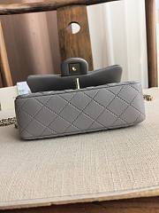 Chanel Grey Quilted Lambskin Mini Rectangular Flap Bag - 6