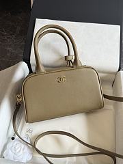 Chanel Mini Bowling Bag In Beige - 1