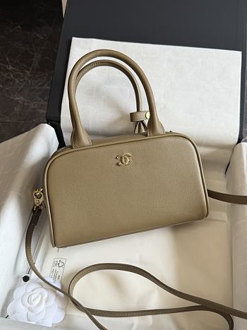 Chanel Mini Bowling Bag In Beige