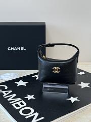 Chanel Super Mini lunchbox-style charm bag in black - 1