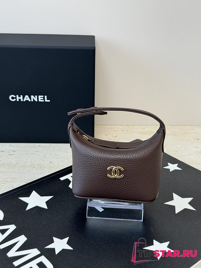Chanel Super Mini lunchbox-style charm bag in brown - 1
