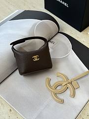 Chanel Super Mini lunchbox-style charm bag in brown - 6