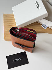 Loewe Leather Vertical Wallet Brown - 6