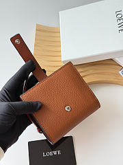 Loewe Leather Vertical Wallet Brown - 2