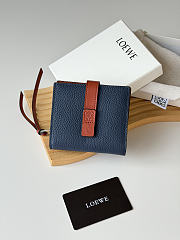 Loewe Leather Vertical Wallet Dark Blue - 1