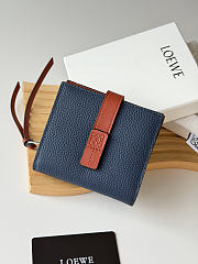 Loewe Leather Vertical Wallet Dark Blue - 3
