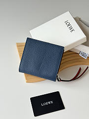 Loewe Leather Vertical Wallet Dark Blue - 2