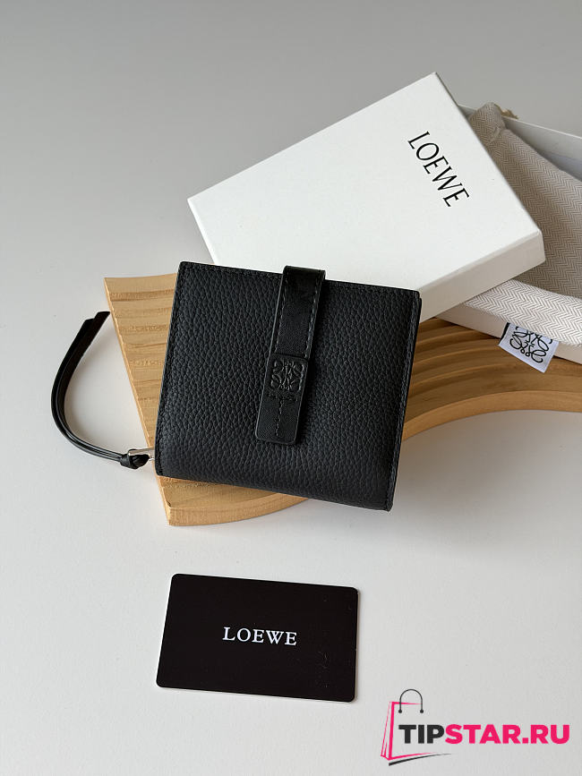 Loewe Leather Vertical Wallet Black - 1