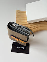 Loewe Leather Vertical Wallet Gray - 5