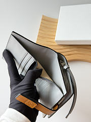 Loewe Leather Vertical Wallet Gray - 4