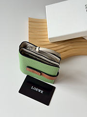 Loewe Leather Vertical Wallet Green - 5