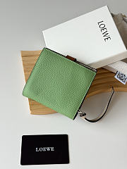 Loewe Leather Vertical Wallet Green - 4