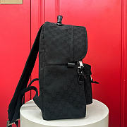 Gucci Medium GG Backpack In Black Canvas - 4