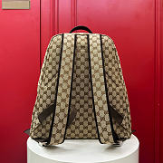 Gucci Medium GG Backpack In Beige Canvas - 2