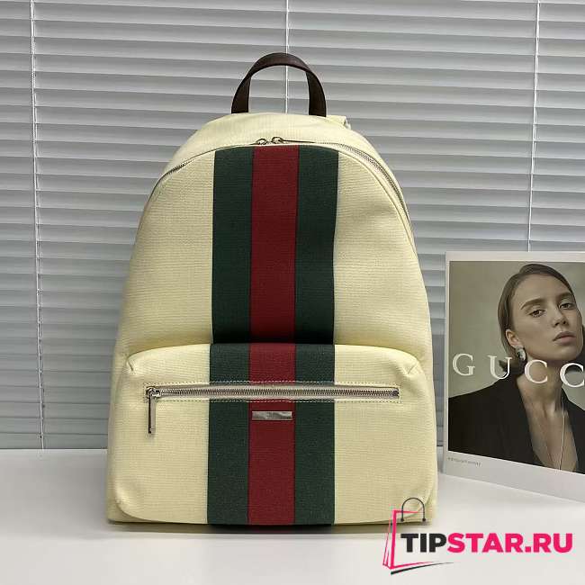 Gucci Positano large backpack in Ivory canvas - 1