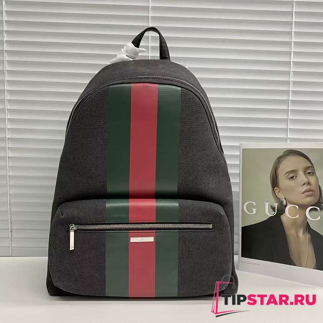 Gucci Positano large backpack in black canvas - 1