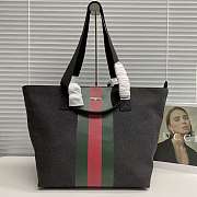 Gucci Positano medium tote bag Black washed-effect canvas - 1