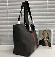 Gucci Positano medium tote bag Black washed-effect canvas - 6