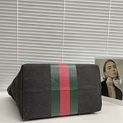 Gucci Positano medium tote bag Black washed-effect canvas - 3