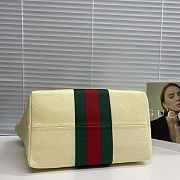 Gucci Positano medium tote bag Ivory washed-effect canvas - 3