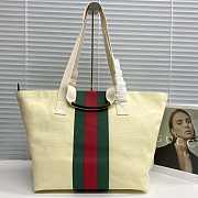 Gucci Positano medium tote bag Ivory washed-effect canvas - 2