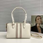 Gucci 28 Borsetto boston bag white leather - 5