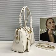 Gucci 28 Borsetto boston bag white leather - 3