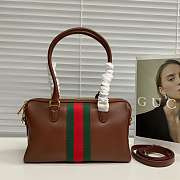 Gucci 28 Borsetto boston bag chestnut leather - 6