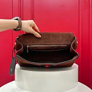 Gucci Paparazzo medium top handle bag dark brown - 4