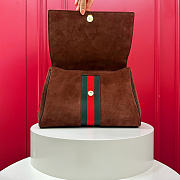 Gucci Paparazzo medium top handle bag dark brown - 5