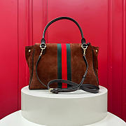 Gucci Paparazzo medium top handle bag dark brown - 2