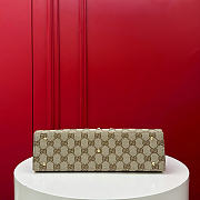 Gucci Horsebit Duomo medium top handle bag sand and brown GG canvas - 6