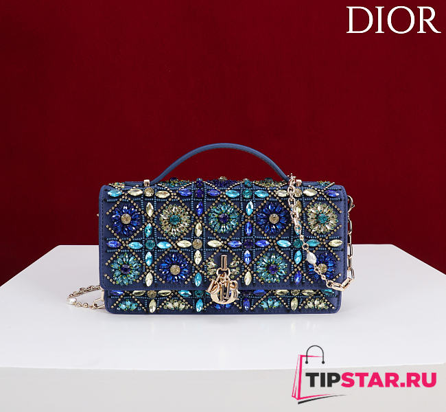 Dior Miss Embroidered Blue with Blue Rhinestones - 1