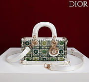 Dior Lady D-Joy Small Embroidered with Tassels Green - 1