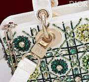 Dior Lady D-Joy Small Embroidered with Tassels Green - 2