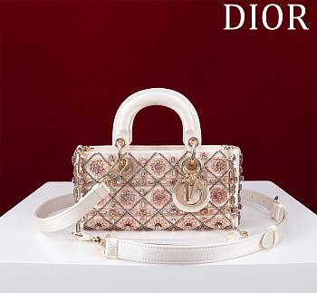 Dior Lady D-Joy Small Embroidered with Tassels Light Pink
