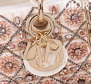 Dior Lady D-Joy Small Embroidered with Tassels Light Pink - 5