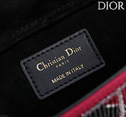 Dior Lady D-Joy Small Embroidered with Tassels Black-Pink - 5