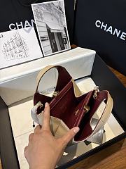 Chanel Calfskin Chic Lady Small Shopping Tote In Beige - 5