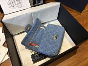 Chanel Blue Quilted Denim Mini Classic Flap Bag - 6