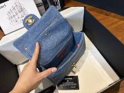 Chanel Blue Quilted Denim Mini Classic Flap Bag - 4