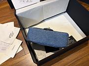 Chanel Blue Quilted Denim Mini Classic Flap Bag - 2