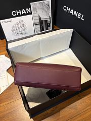 Chanel Calfskin Chic Lady Small Shopping Tote In Burgundy - 6