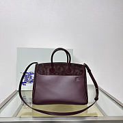 Burberry Medium Rocking Horse Tote Bag in Suede Burgundy - 5