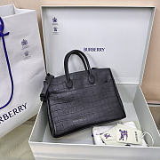 Burberry Medium Rocking Horse Tote Bag in Croc-embossed Leather - 5