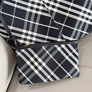 Burberry Check Tote Bag In Black - 5